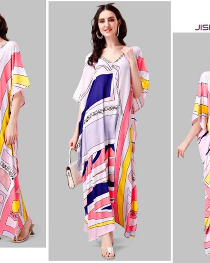 Printed kaftan dress - Kurti Connection USA