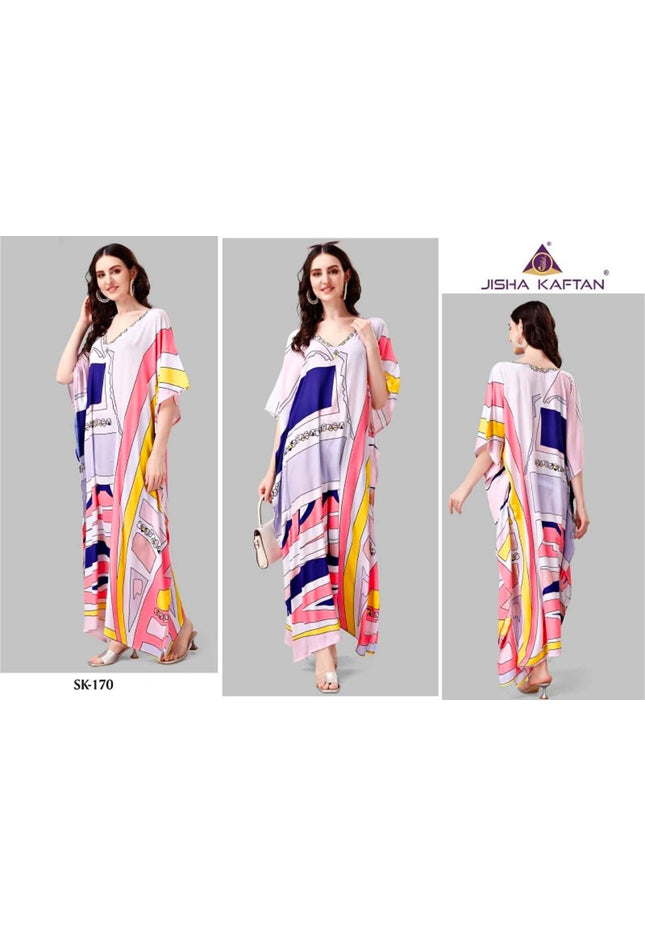 Printed kaftan dress - Kurti Connection USA