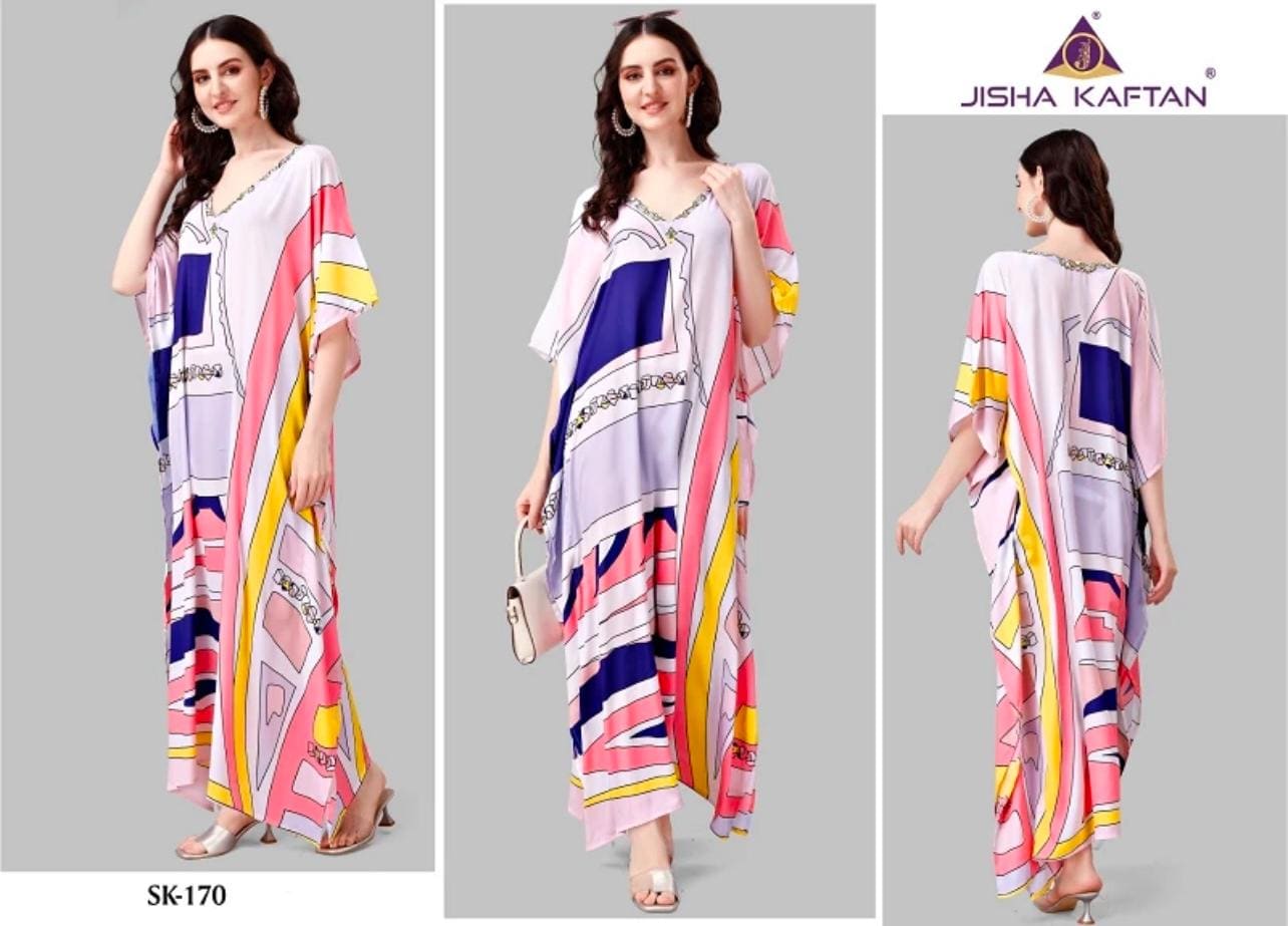 Printed kaftan dress