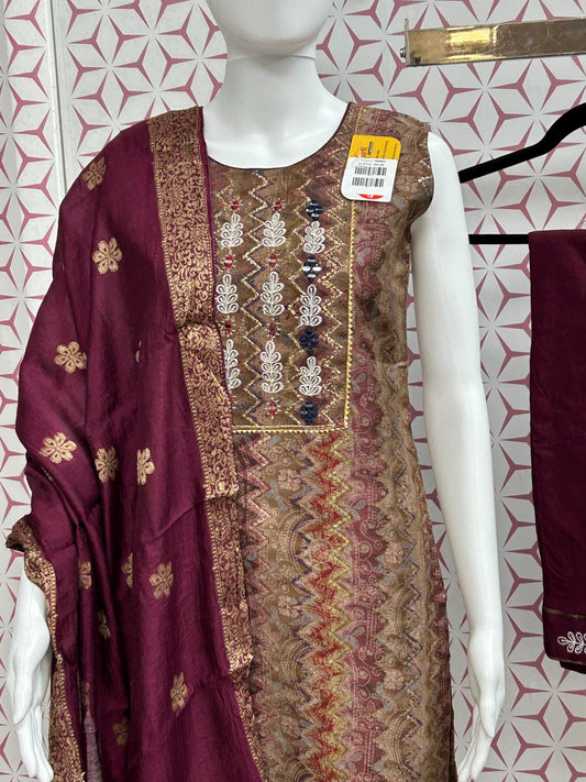 Modal silk salwar suit