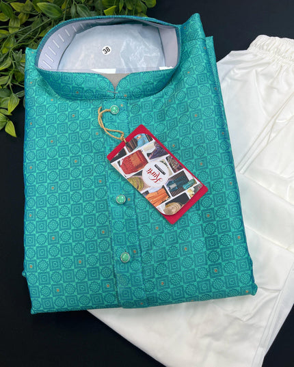 Silk Kurta pajama set - Kurti Connection USA