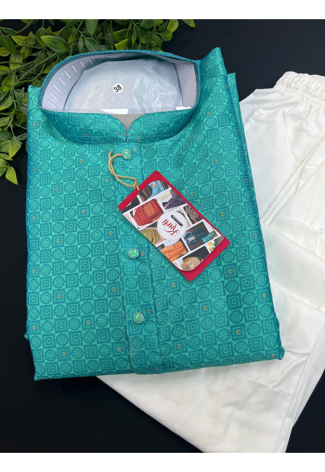 Silk Kurta pajama set - Kurti Connection USA