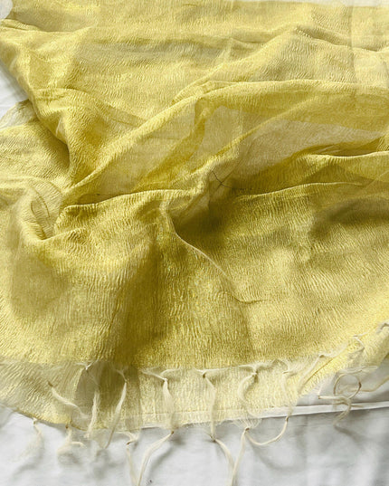 Pure tissue golden dupatta - Kurti Connection USA