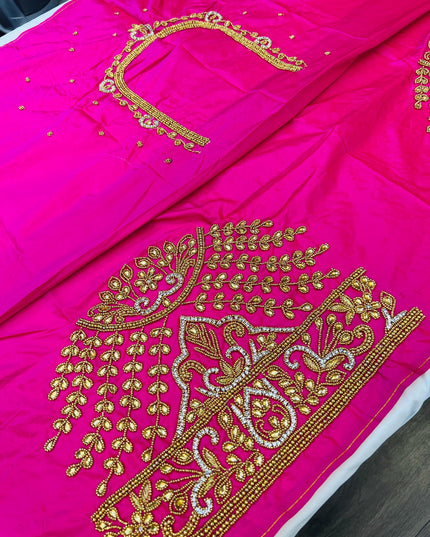 Maggam work blouse pieces - Kurti Connection USA