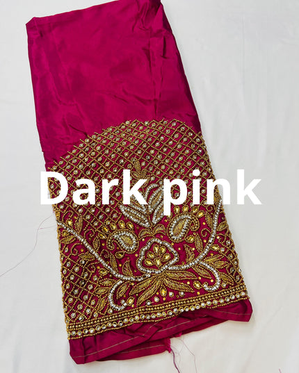 Maggam work blouse pieces - Kurti Connection USA