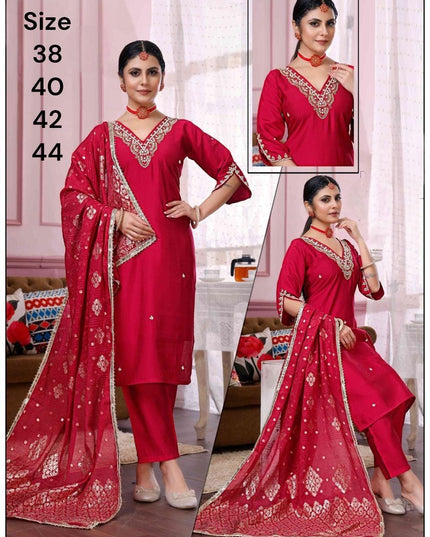 Silk party wear Suit - Kurti Connection USA