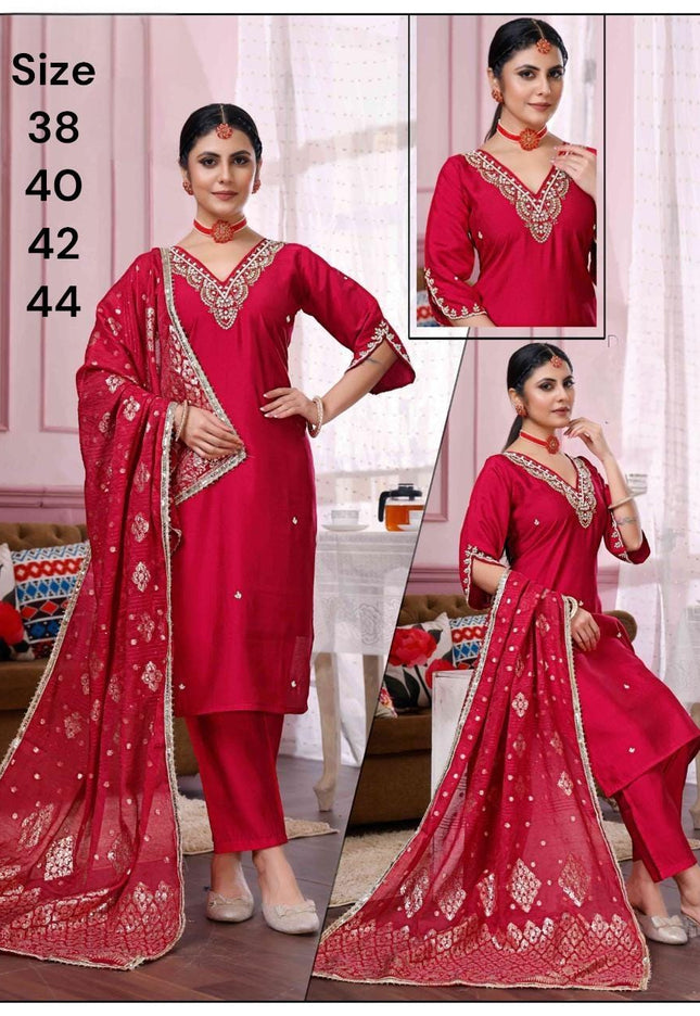 Silk party wear Suit - Kurti Connection USA