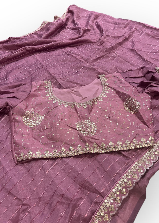 Fancy crape silk saree - Kurti Connection USA