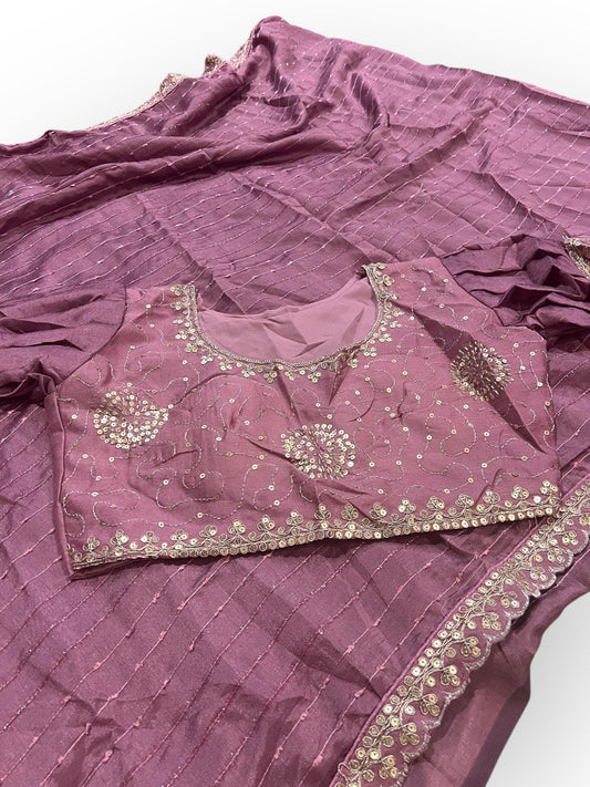 Fancy crape silk saree