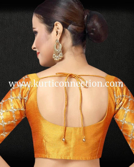 Cotton silk blouse - Kurti Connection USA