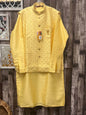 Silk kurta set with jacket - Kurti Connection USA