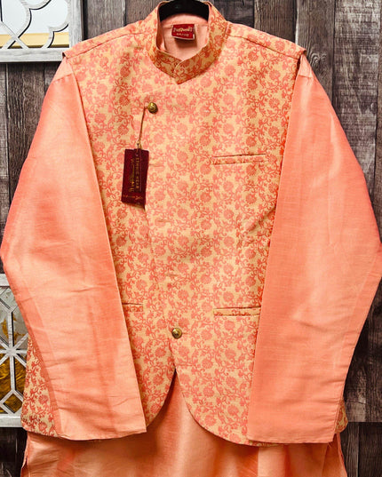 Three piece set | silk kurta pajama set - Kurti Connection USA