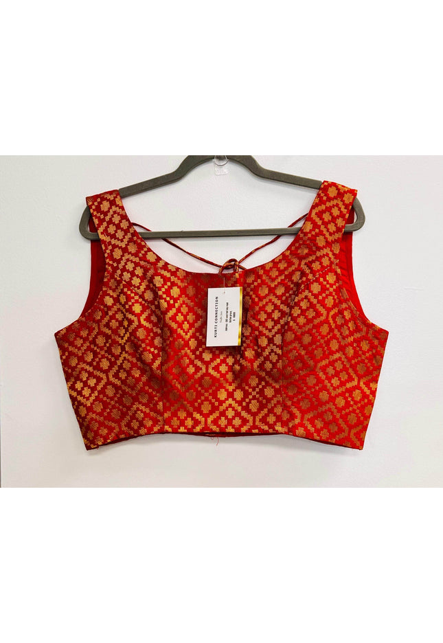 red blouse - Kurti Connection USA