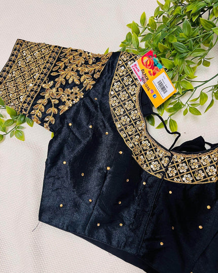 Silk blouse : front hooks | colors available - Kurti Connection USA