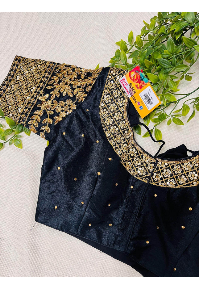 Silk blouse : front hooks | colors available - Kurti Connection USA