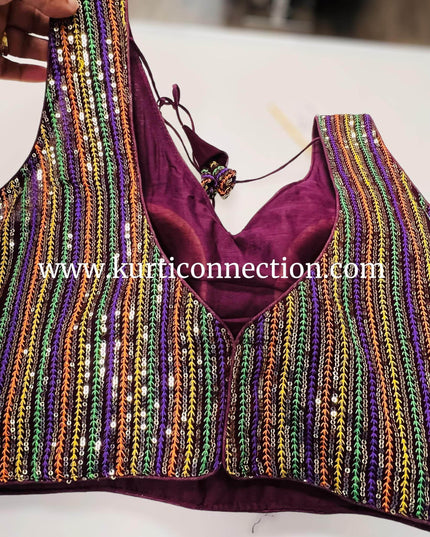Sequin blouse - Kurti Connection USA