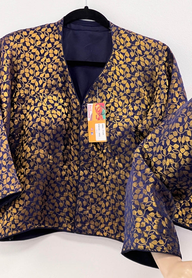 Navy blue long blouse - Kurti Connection USA