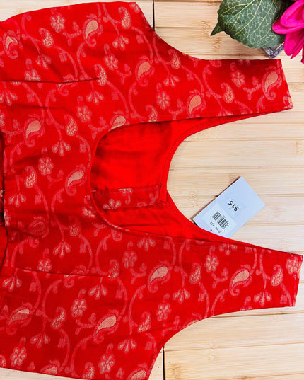 Front hooks blouse : red - Kurti Connection USA