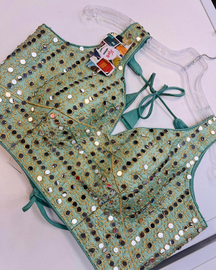 Mirror work blouse : Colors available - Kurti Connection USA