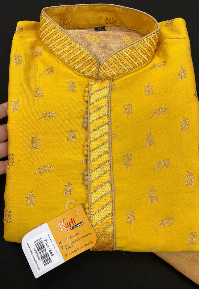 Silk kurta pajaama set - Kurti Connection USA