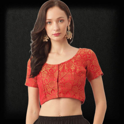 saree blouse | red blouse blouse | crop top for lehenga - Kurti Connection USA