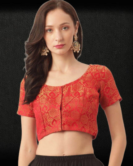 saree blouse | red blouse blouse | crop top for lehenga - Kurti Connection USA