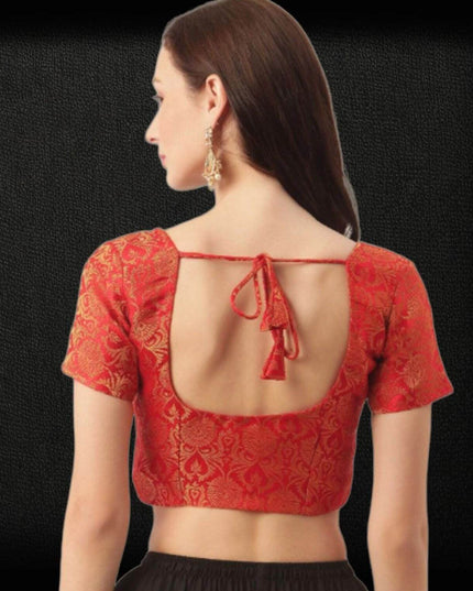 saree blouse | red blouse blouse | crop top for lehenga - Kurti Connection USA