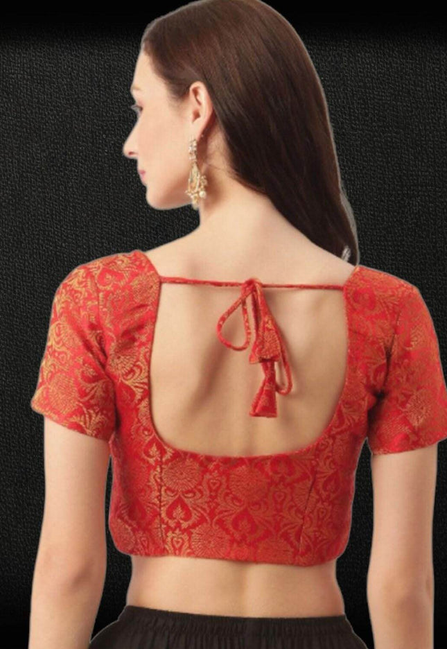 saree blouse | red blouse blouse | crop top for lehenga - Kurti Connection USA