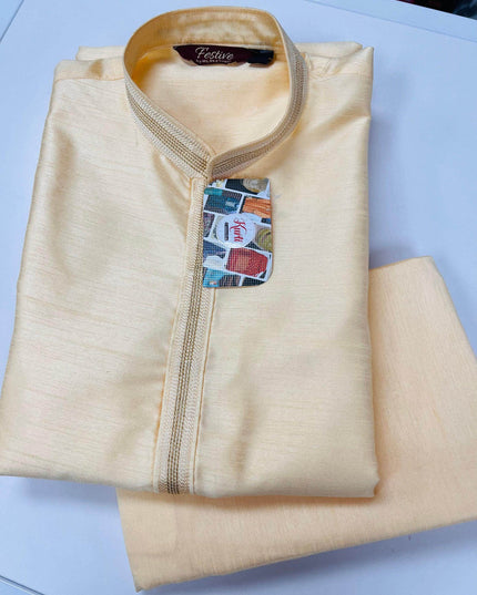 Raw silk kurta set | Mens kurta pajaama - Kurti Connection USA