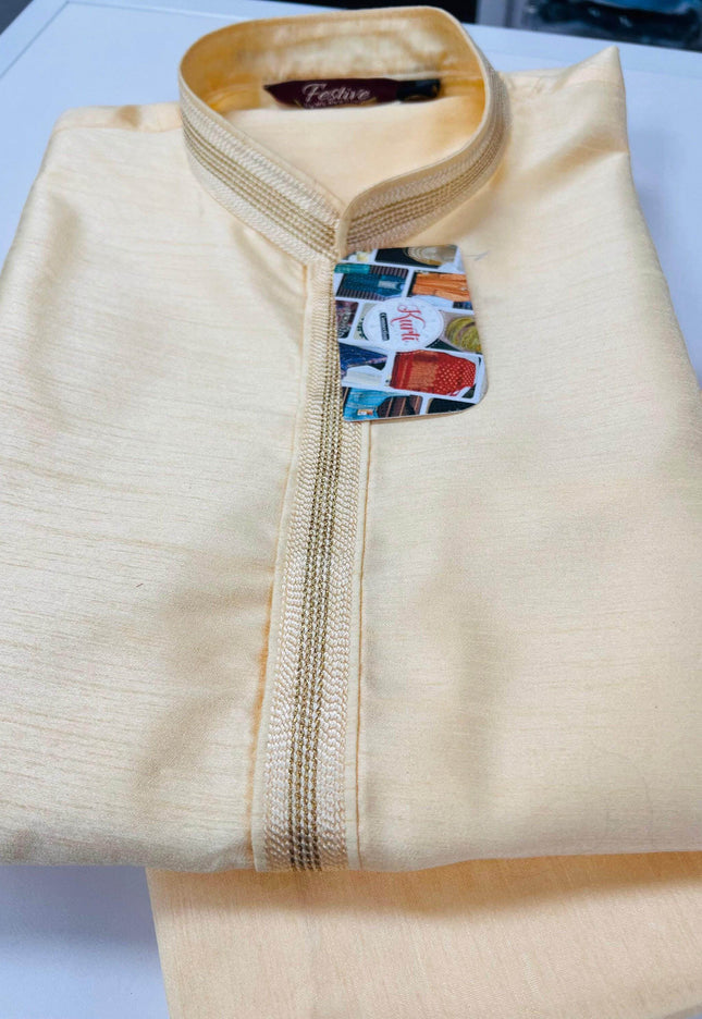Raw silk kurta set | Mens kurta pajaama - Kurti Connection USA