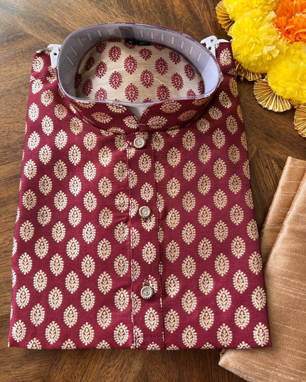 Silk kurta set for boys - Kurti Connection USA