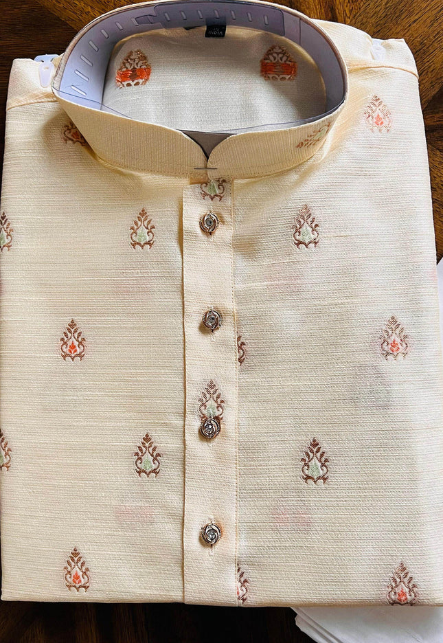 Silk kurta pajama set , Mens kurta pajaama - Kurti Connection USA