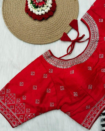 Silk blouses : Silver jari - Kurti Connection USA