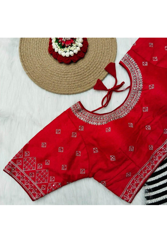 Silk blouses : Silver jari - Kurti Connection USA