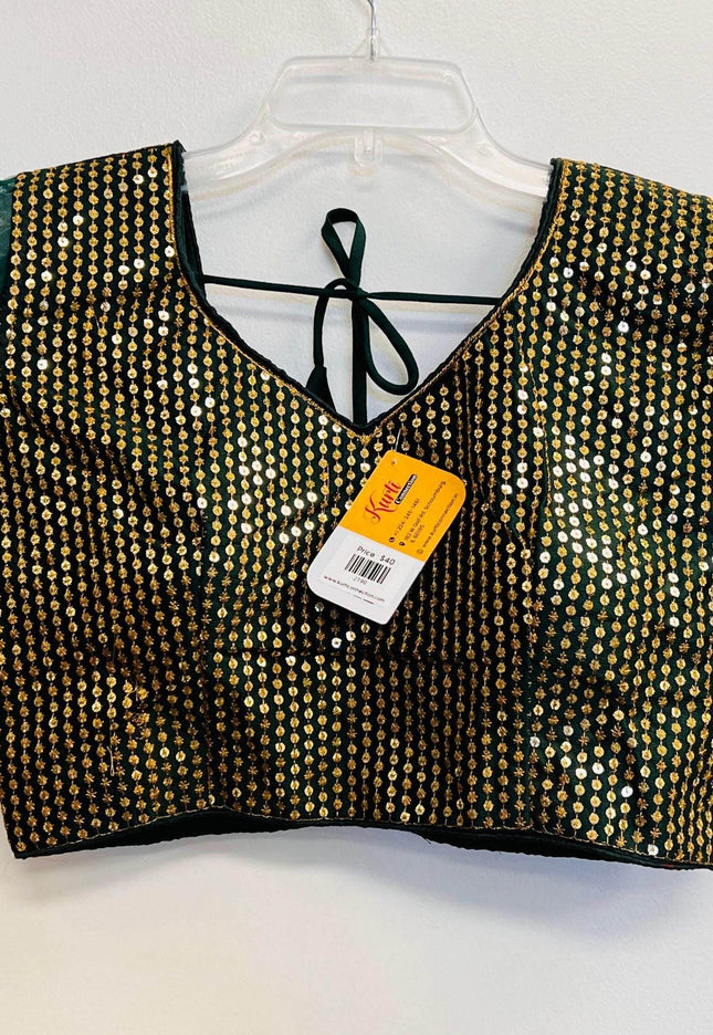 sequin blouse , readymade blouse - Kurti Connection USA