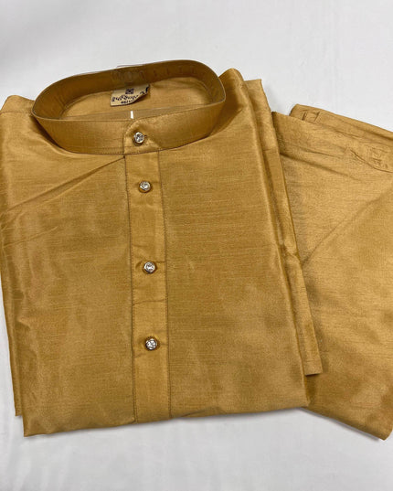 Gold kurta pajaama set - Kurti Connection USA