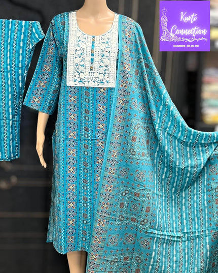 Cotton kurti set | salwar suit - Kurti Connection USA