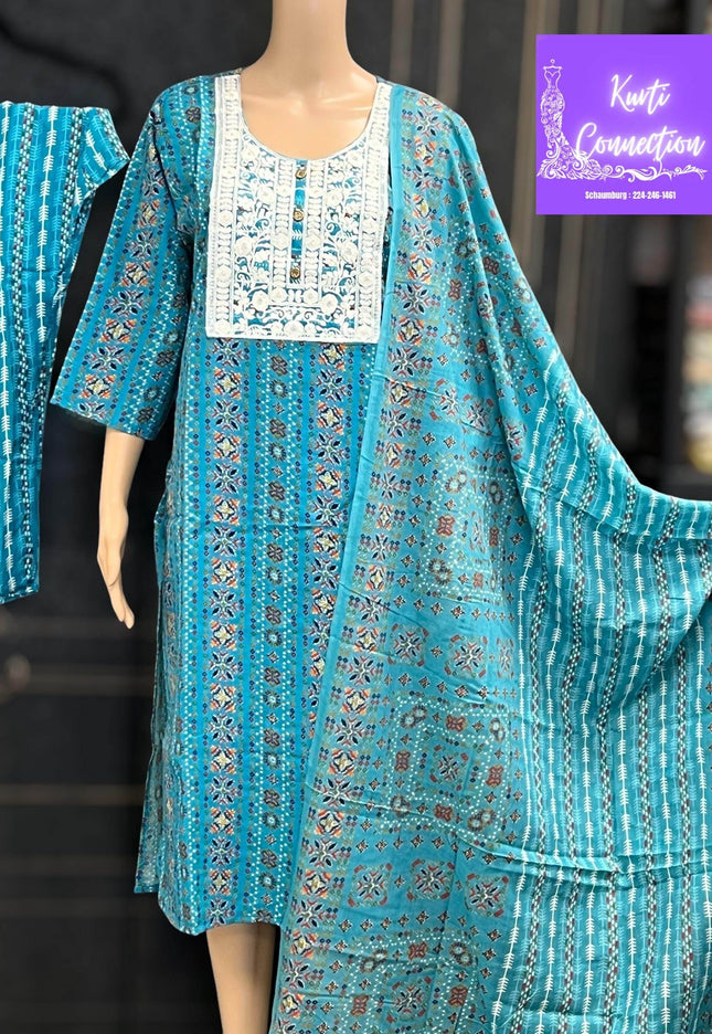Cotton kurti set | salwar suit - Kurti Connection USA