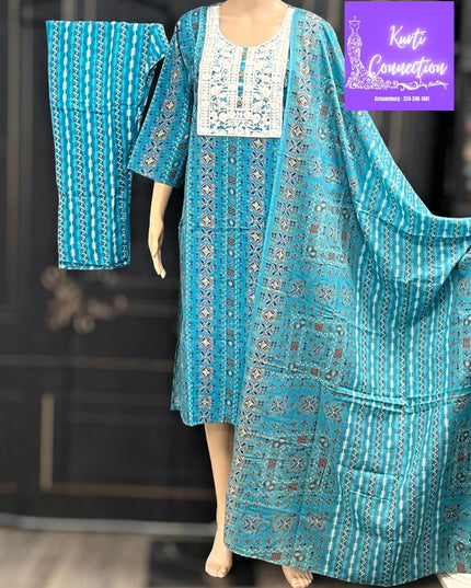 Cotton kurti set | salwar suit - Kurti Connection USA
