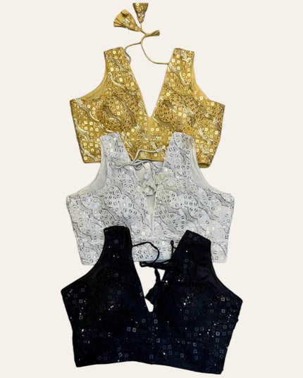 Sabyacachi cut sequin blouses - Kurti Connection USA