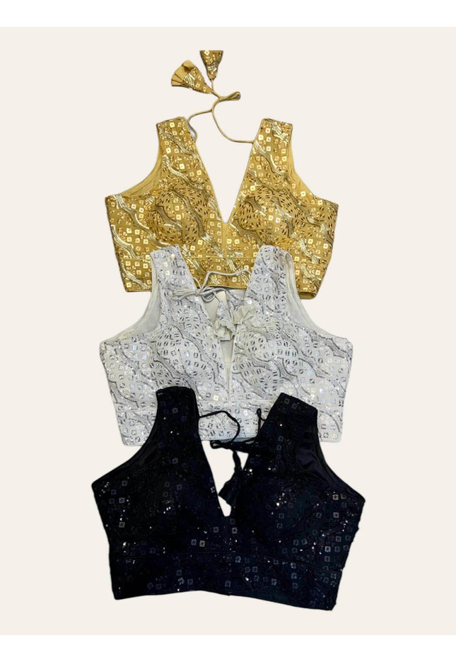 Sabyacachi cut sequin blouses - Kurti Connection USA