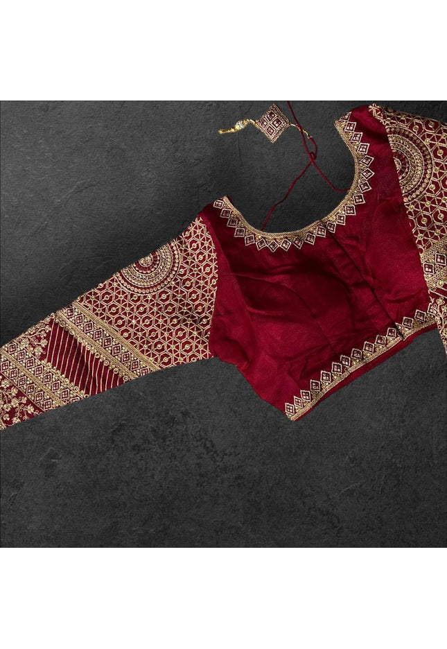 Full sleeves blouse | heavy work blouse - Kurti Connection USA