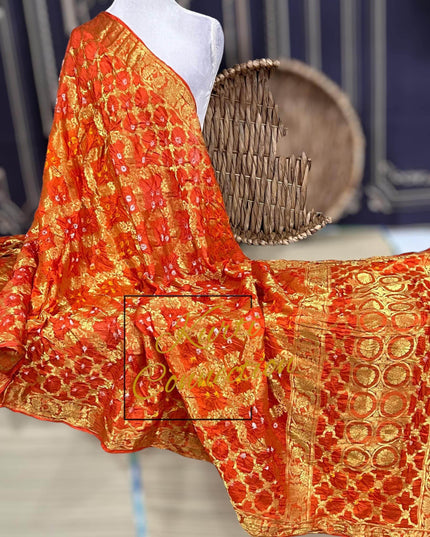 Bandhani silk dupatta - Kurti Connection USA