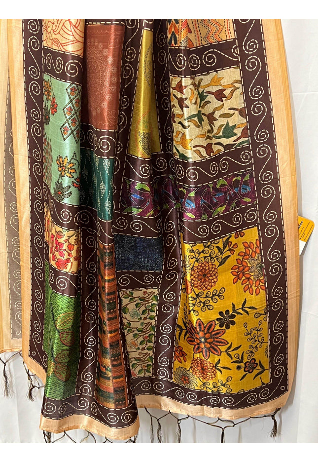 Silk dupatta | printed dupatta - Kurti Connection USA
