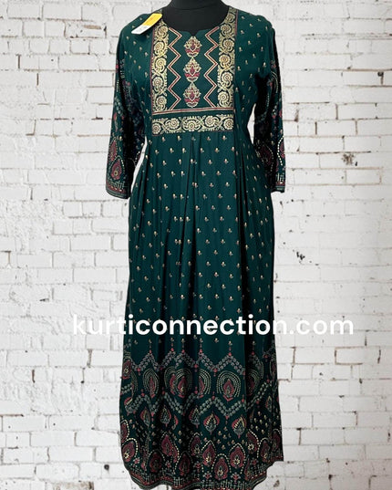 Rayon long kurti - Kurti Connection USA