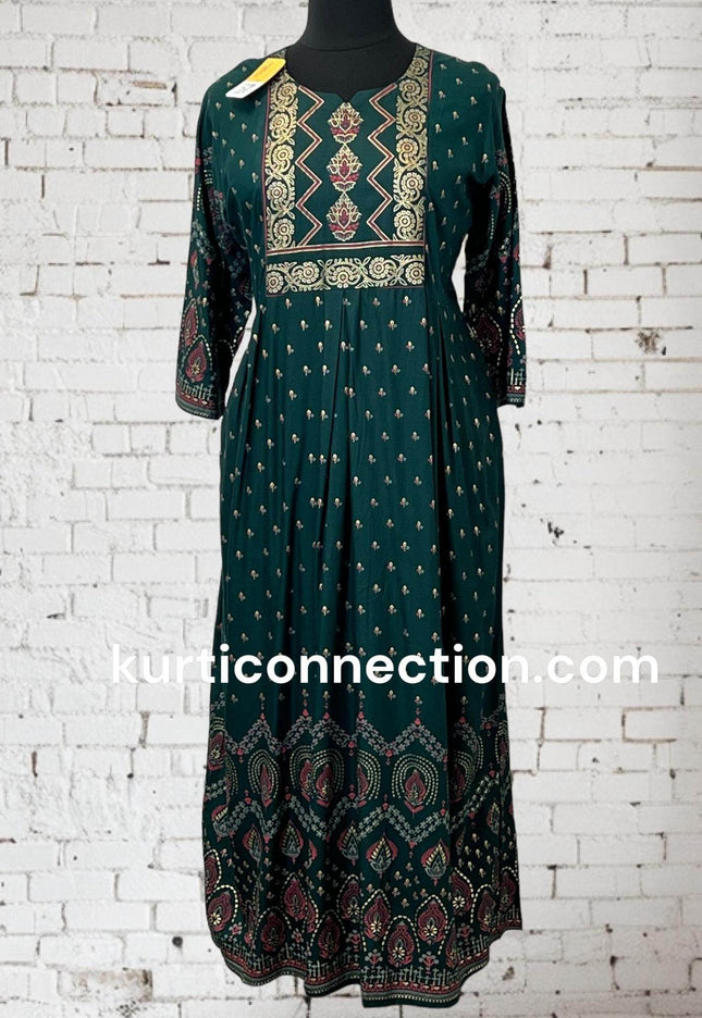 Rayon long kurti - Kurti Connection USA