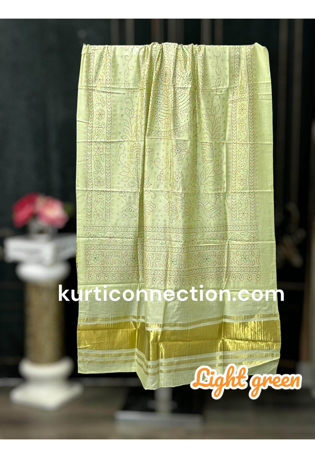 Gajji silk dupatta : color options available - Kurti Connection USA