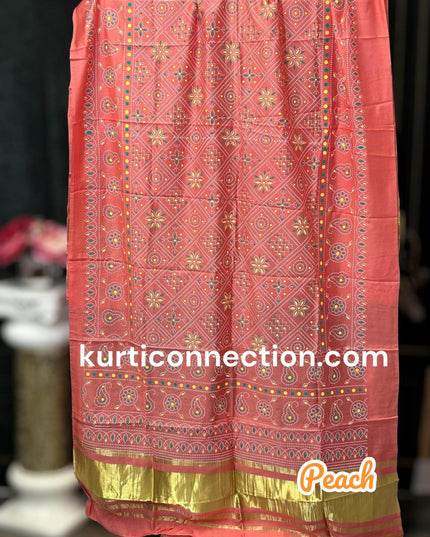 Gajji silk dupatta : color options available - Kurti Connection USA