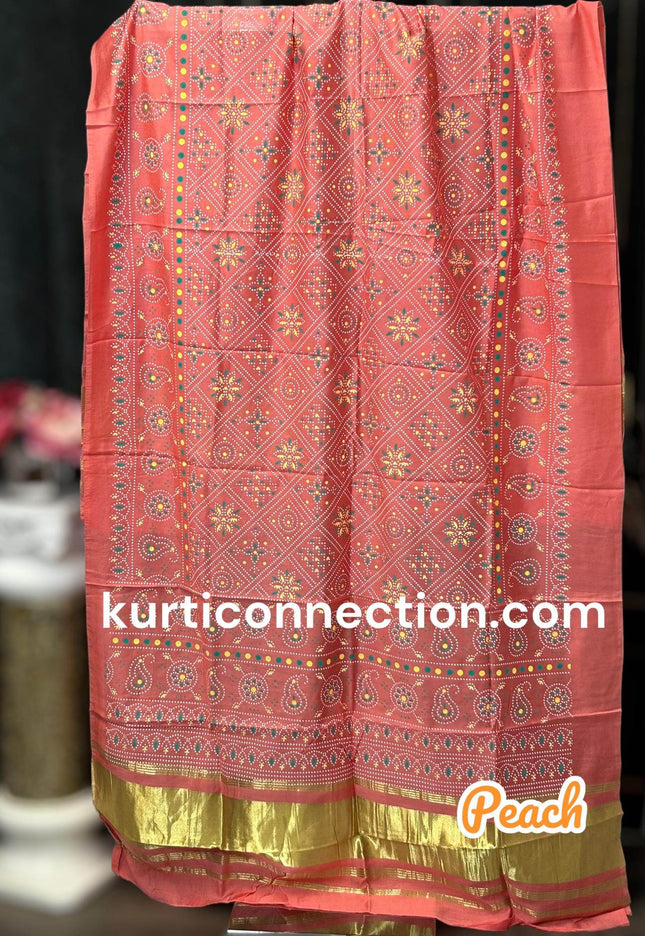 Gajji silk dupatta : color options available - Kurti Connection USA