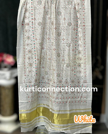 Gajji silk dupatta : color options available - Kurti Connection USA